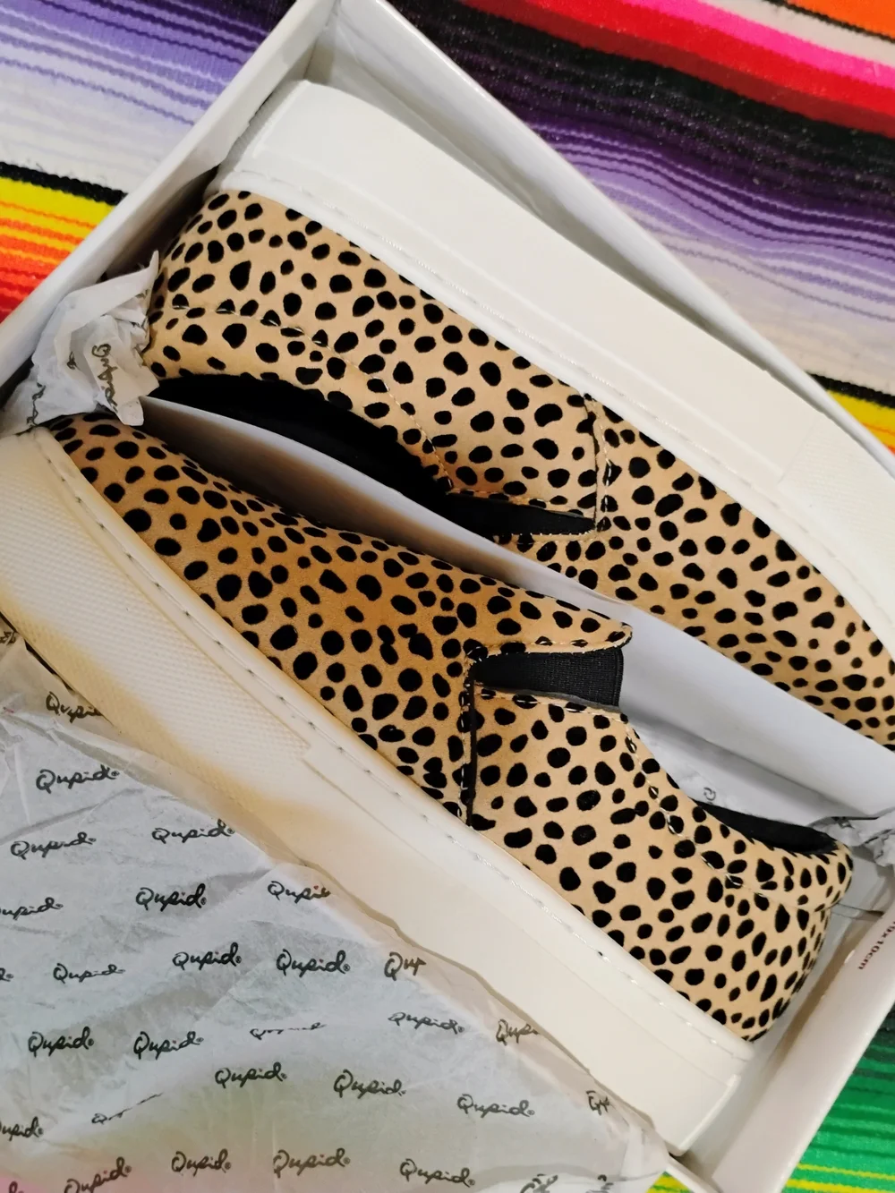 Qupid Leopard Print Slip-On Platforms in Tan and Black
